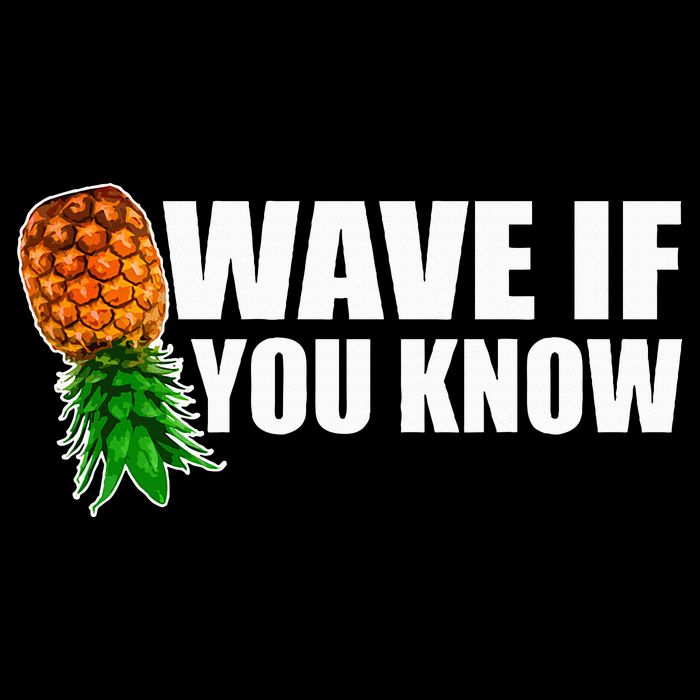Wave If You Know. Upside Down Pineapple Toddler T-Shirt