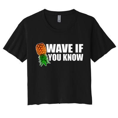 Wave If You Know. Upside Down Pineapple Crop Top