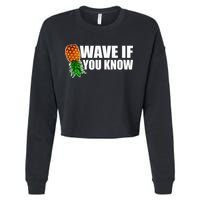 Wave If You Know. Upside Down Pineapple Cropped Pullover Crew