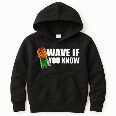 Wave If You Know. Upside Down Pineapple Kids Hoodie