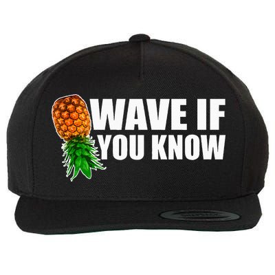 Wave If You Know. Upside Down Pineapple Wool Snapback Cap