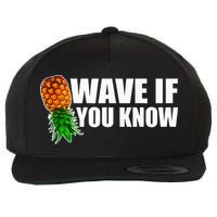 Wave If You Know. Upside Down Pineapple Wool Snapback Cap