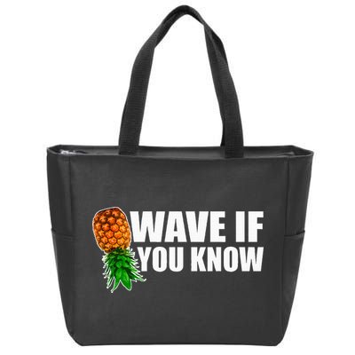 Wave If You Know. Upside Down Pineapple Zip Tote Bag