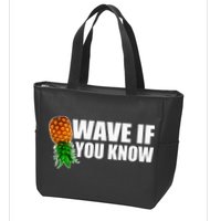 Wave If You Know. Upside Down Pineapple Zip Tote Bag
