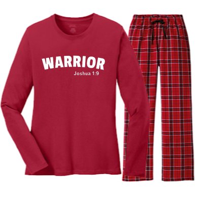 Warrior Joshua 1:9 Women's Long Sleeve Flannel Pajama Set 