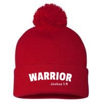 Warrior Joshua 1:9 Pom Pom 12in Knit Beanie