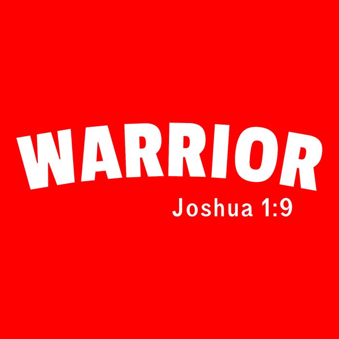 Warrior Joshua 1:9 Pom Pom 12in Knit Beanie