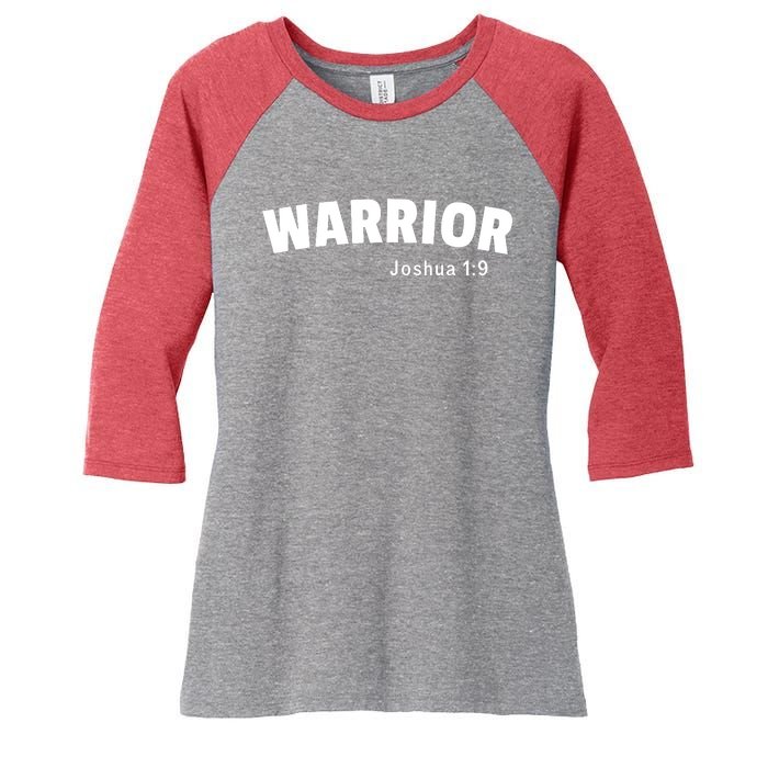 Warrior Joshua 1:9 Women's Tri-Blend 3/4-Sleeve Raglan Shirt