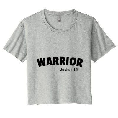 Warrior Joshua 1:9 Women's Crop Top Tee