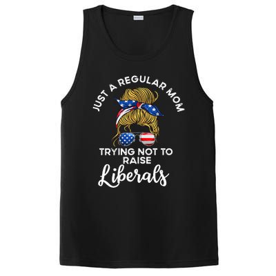 Wo Just a regular mom trying not to raise liberals PosiCharge Competitor Tank