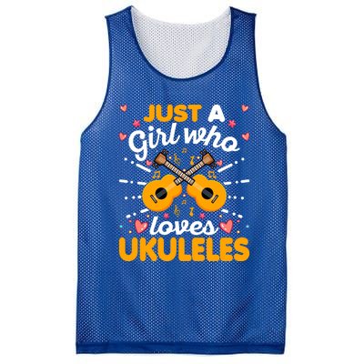 Wo Just A Who Loves Ukuleles Funny Uke Music Lover Great Gift Mesh Reversible Basketball Jersey Tank