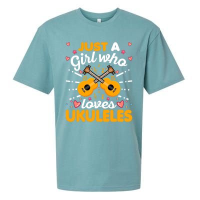 Wo Just A Who Loves Ukuleles Funny Uke Music Lover Great Gift Sueded Cloud Jersey T-Shirt