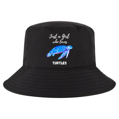 Women Just A Who Loves Turtles Sea Turtle Cool Comfort Performance Bucket Hat