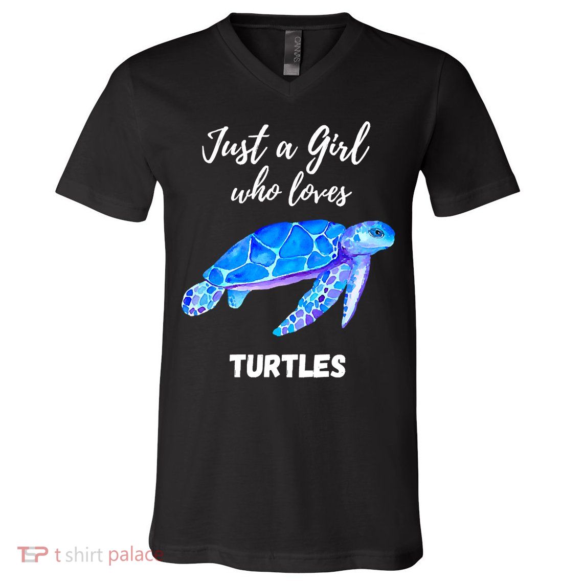 Women Just A Who Loves Turtles Sea Turtle V-Neck T-Shirt