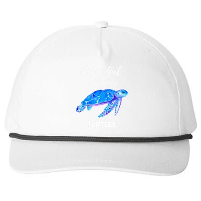 Women Just A Who Loves Turtles Sea Turtle Snapback Five-Panel Rope Hat