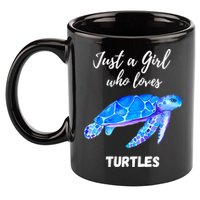 Women Just A Who Loves Turtles Sea Turtle 11oz C Handle Ceramic Mug