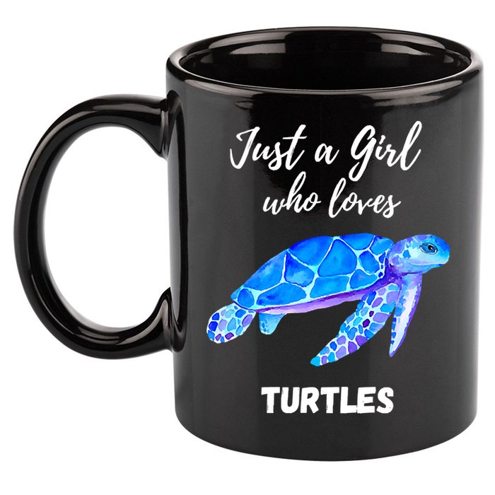 Women Just A Who Loves Turtles Sea Turtle 11oz C Handle Ceramic Mug