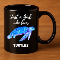 Women Just A Who Loves Turtles Sea Turtle 11oz C Handle Ceramic Mug