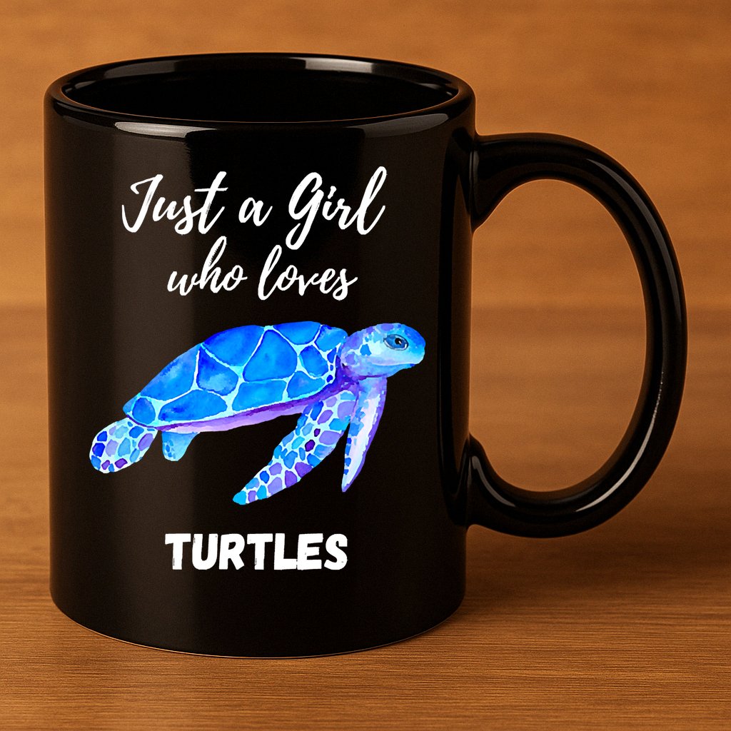 Women Just A Who Loves Turtles Sea Turtle 11oz C Handle Ceramic Mug