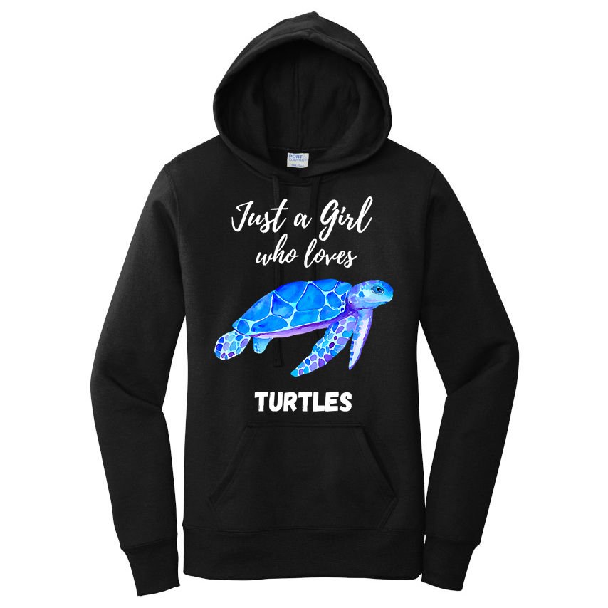 Women Just A Who Loves Turtles Sea Turtle Women's Pullover Hoodie