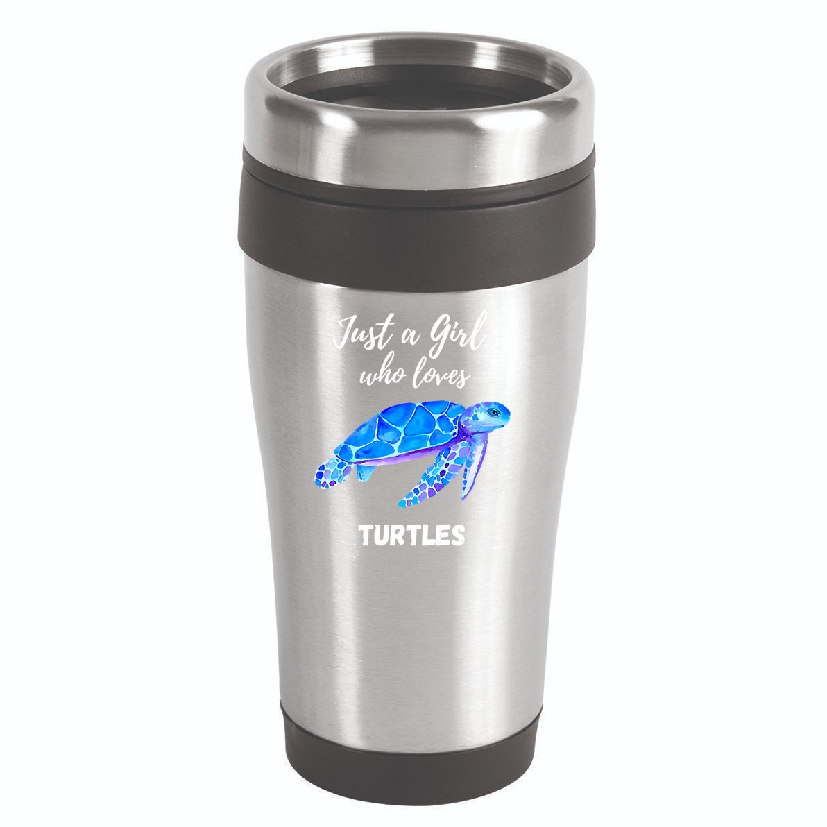 Women Just A Who Loves Turtles Sea Turtle 16oz Travel Tumbler