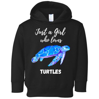 Women Just A Who Loves Turtles Sea Turtle Toddler Hoodie