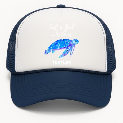 Women Just A Who Loves Turtles Sea Turtle Trucker Hat