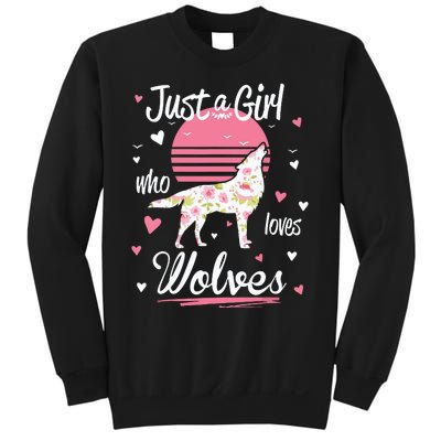 Wolf Just A Who Loves Wolves Sweatshirt