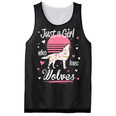 Wolf Just A Who Loves Wolves Mesh Reversible Basketball Jersey Tank