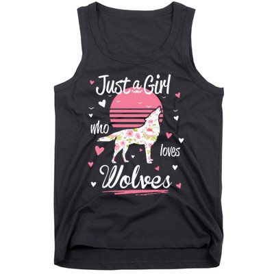 Wolf Just A Who Loves Wolves Tank Top