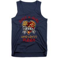 Wo Just A Girl Who Loves Pizza Cute Girls Pizza Lover Tank Top