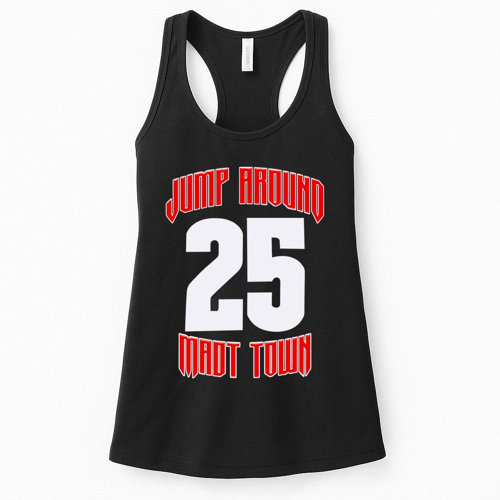 Wisconsin Jump Around Mad Town 25 Womens Tank Top