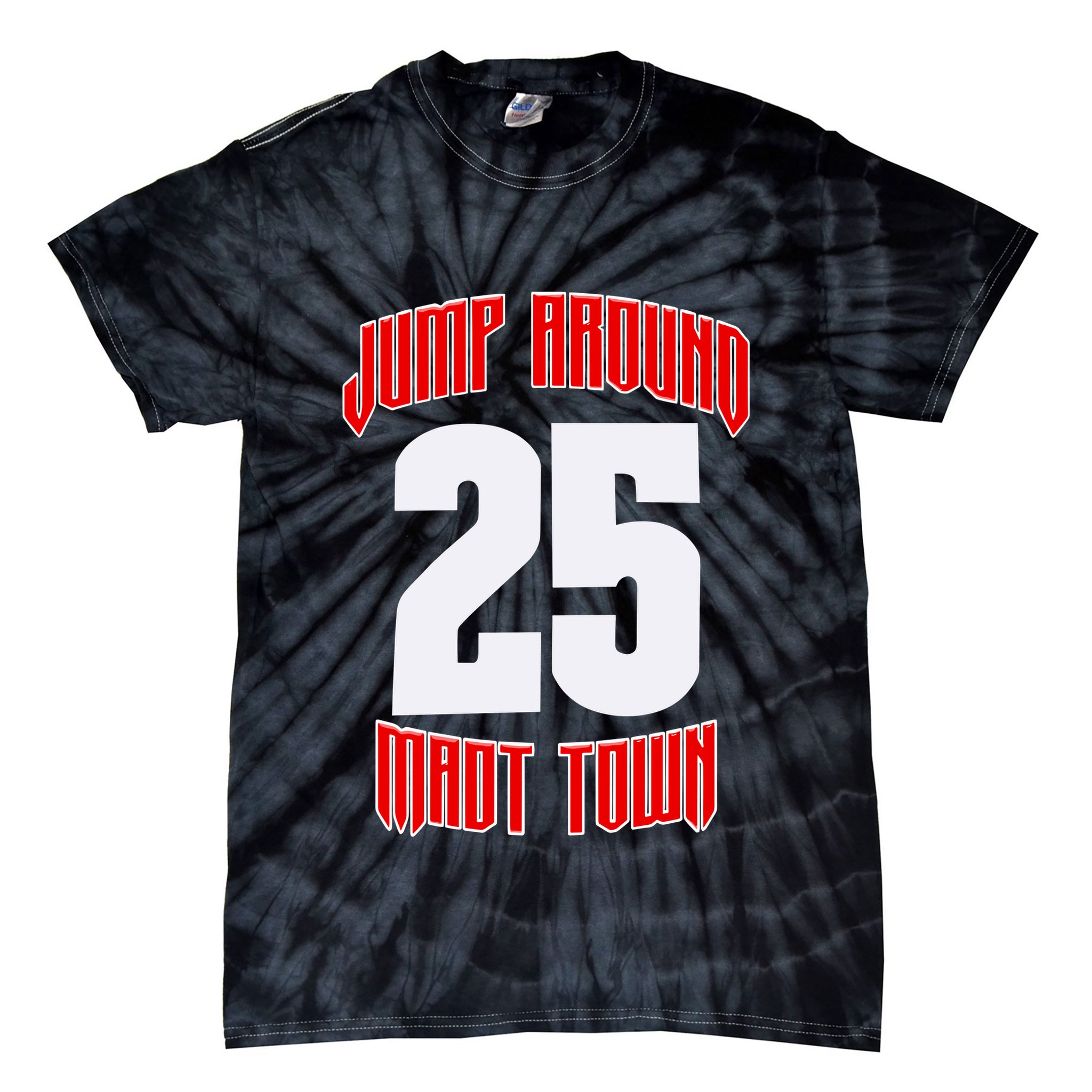 Wisconsin Jump Around Mad Town 25 Tie-Dye T-Shirt