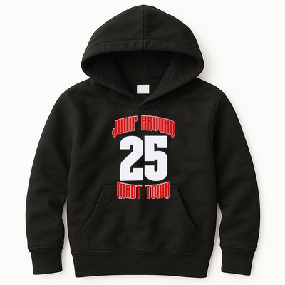 Wisconsin Jump Around Mad Town 25 Kids Hoodie
