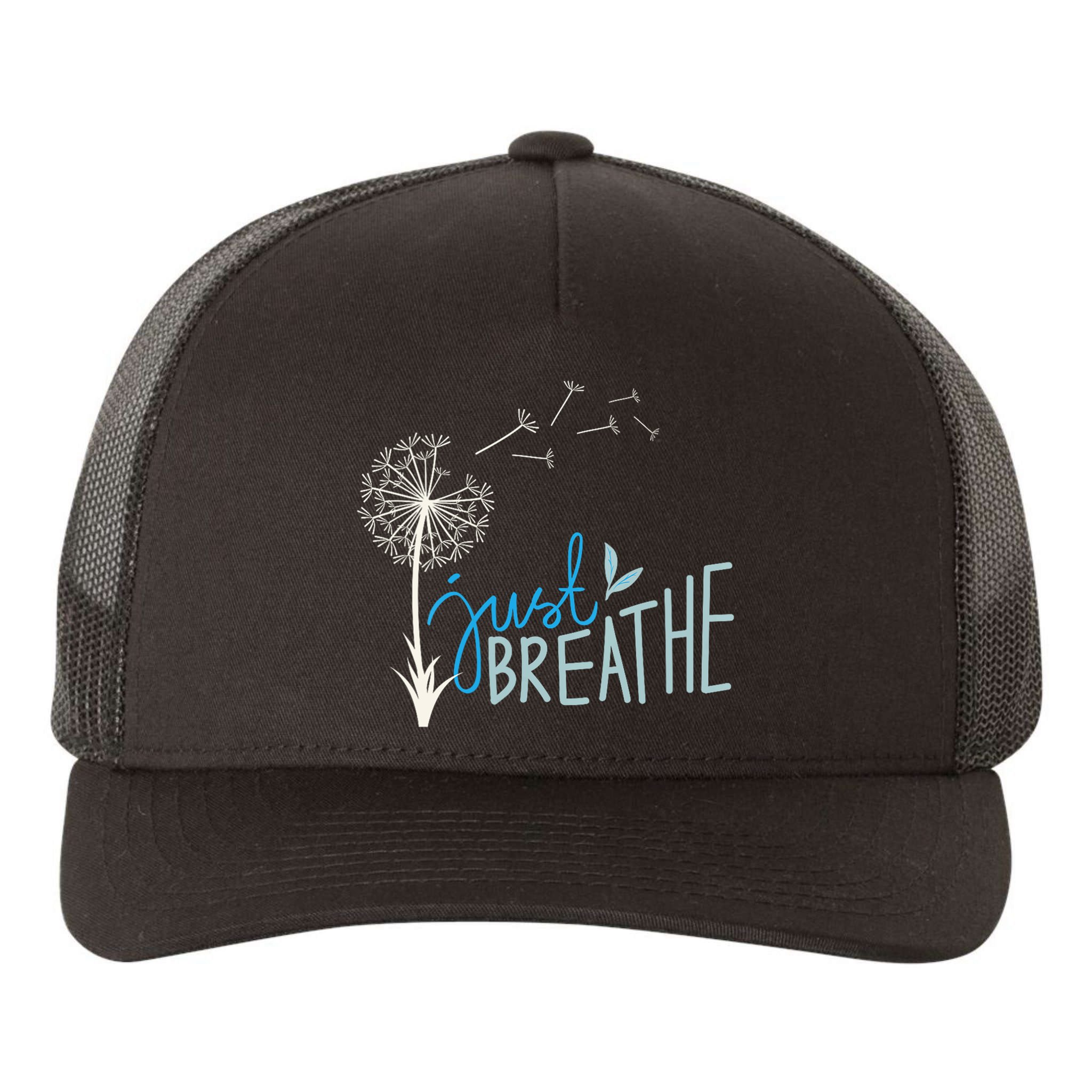 Women’S Just Breathe Relax Let Go Calm Yupoong Adult 5-Panel Trucker Hat