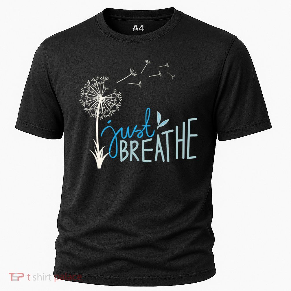 Women’S Just Breathe Relax Let Go Calm Cooling Performance Crew T-Shirt