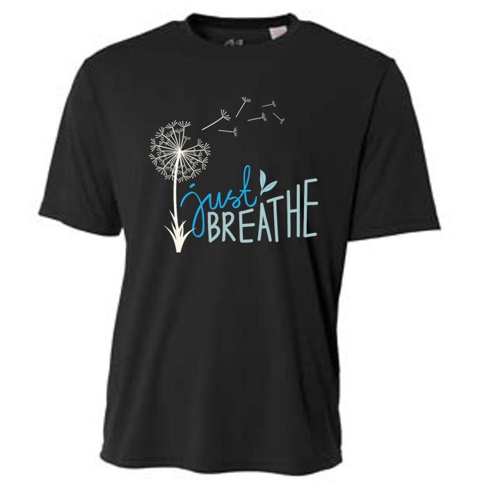 Women’S Just Breathe Relax Let Go Calm Cooling Performance Crew T-Shirt