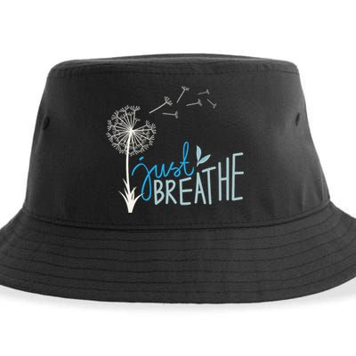 Women’S Just Breathe Relax Let Go Calm Sustainable Bucket Hat