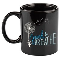 Women’S Just Breathe Relax Let Go Calm 11oz C Handle Ceramic Mug