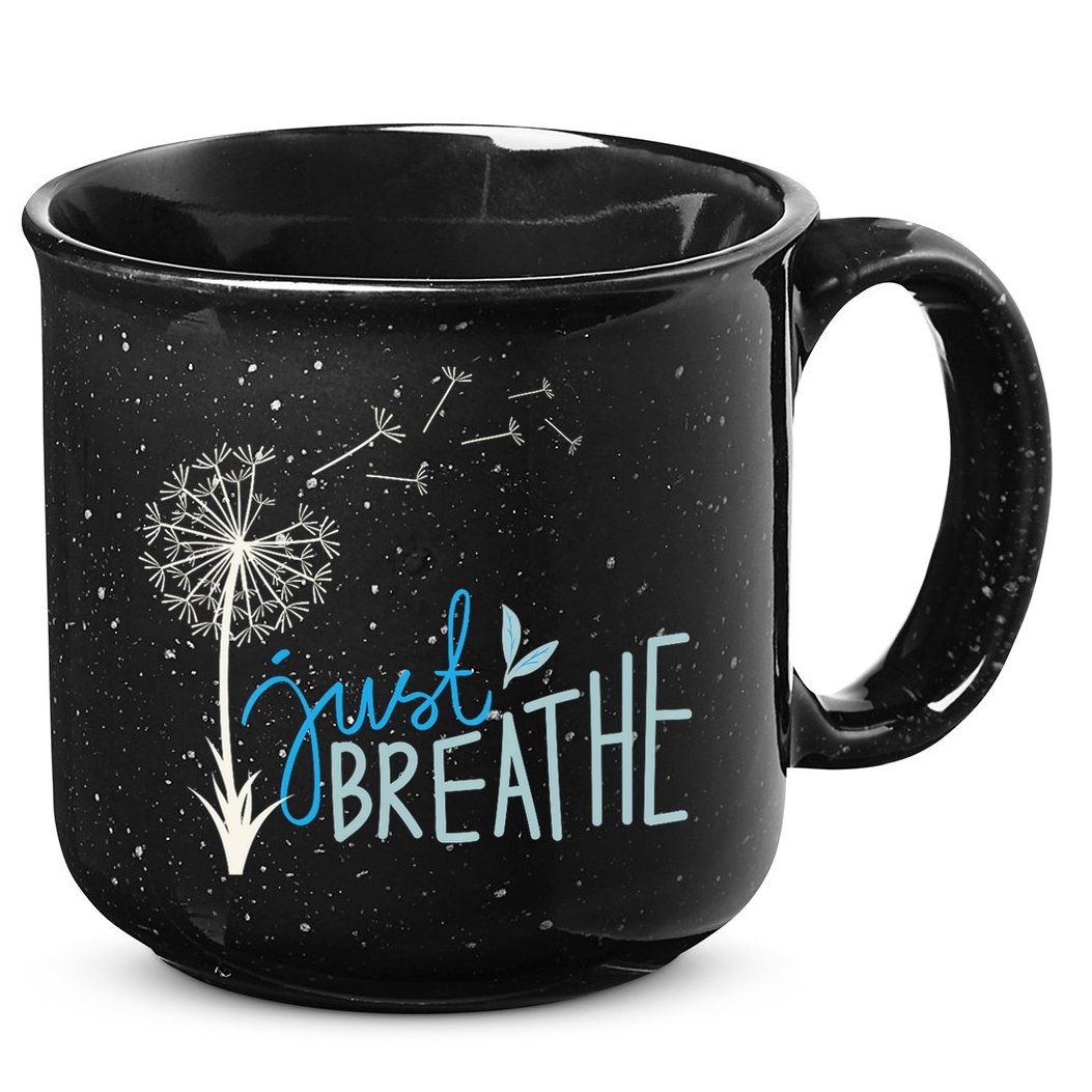 Women’S Just Breathe Relax Let Go Calm 15oz Campfire Ceramic Mug