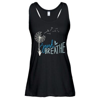 Women’S Just Breathe Relax Let Go Calm Ladies Essential Flowy Tank