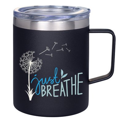 Women’S Just Breathe Relax Let Go Calm 12oz Stainless Steel Coffee Mug
