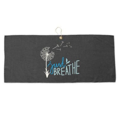 Women’S Just Breathe Relax Let Go Calm Large Microfiber Waffle Golf Towel