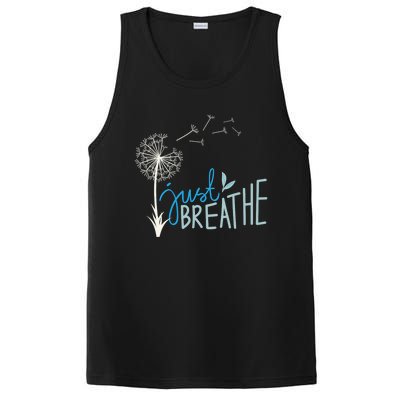 Women’S Just Breathe Relax Let Go Calm PosiCharge Competitor Tank