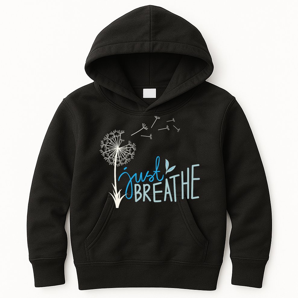 Women’S Just Breathe Relax Let Go Calm Kids Hoodie