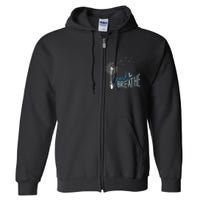 Women’S Just Breathe Relax Let Go Calm Full Zip Hoodie