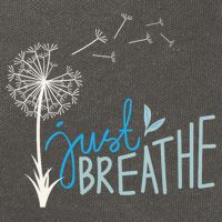 Women’S Just Breathe Relax Let Go Calm Cotton Canvas Backpack