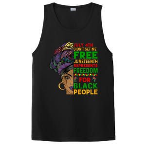 Womens Juneteenth Black Women Because My Ancestor Werent Free 1776 PosiCharge Competitor Tank