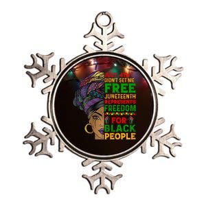 Womens Juneteenth Black Women Because My Ancestor Werent Free 1776 Metallic Star Ornament