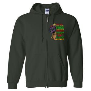 Womens Juneteenth Black Women Because My Ancestor Werent Free 1776 Full Zip Hoodie